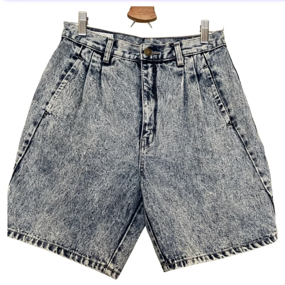 Vintage Y2K High‎ Waisted Jean pleats Shorts - Picture 2 of 12